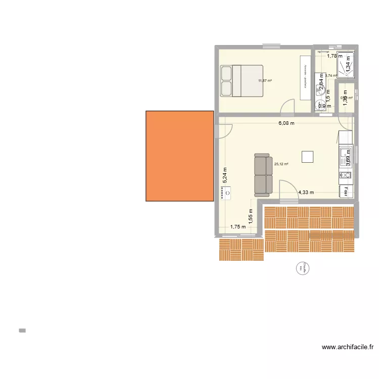 Villa Maya. Plan de 4 et 42 m² Villa Maya. Plan de 4 et 42 m²