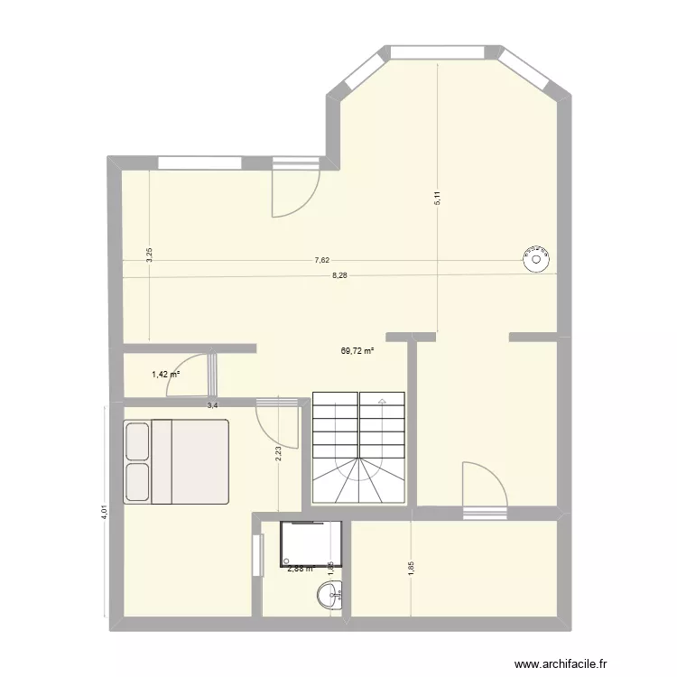 Routedesanges-new. Plan de 3 Pièces et 74 m²