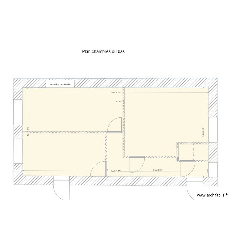 chambre bas. Plan de 0 pièce et 0 m2