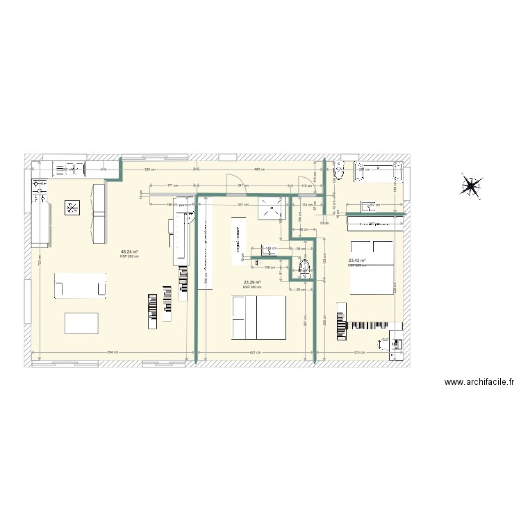 ma maison plain pied 2. Plan de 0 pièce et 0 m2