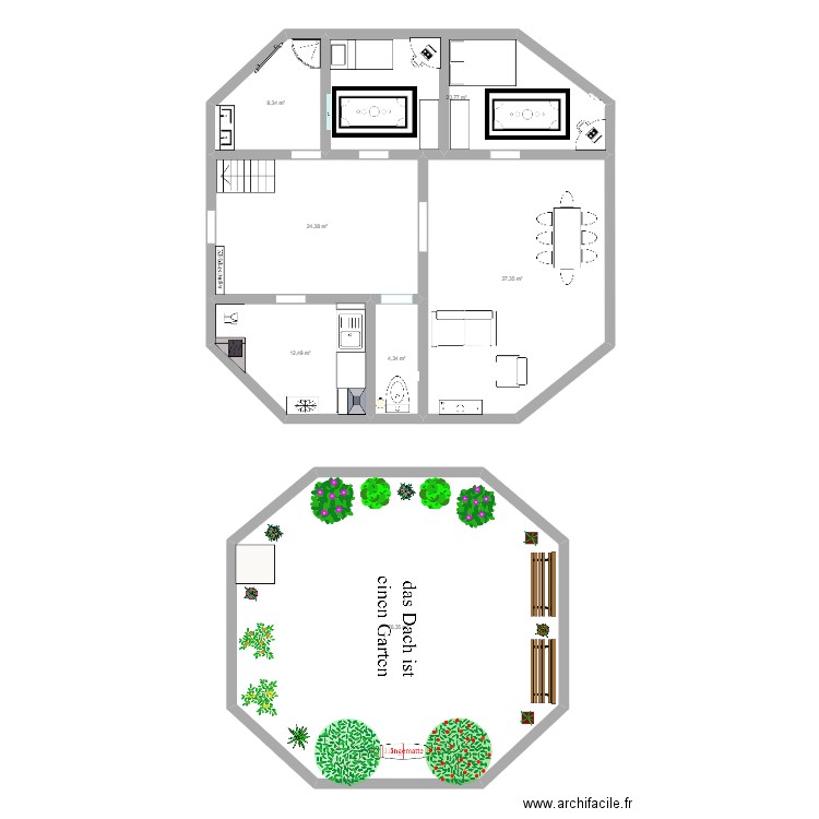 allmand. Plan de 0 pièce et 0 m2
