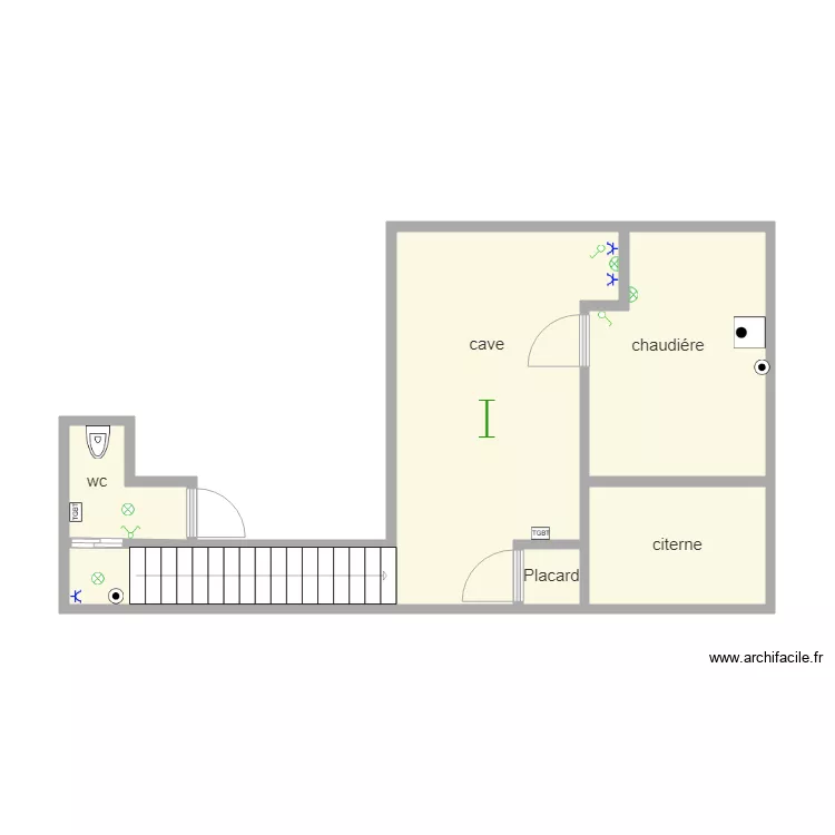 cave. Plan de 