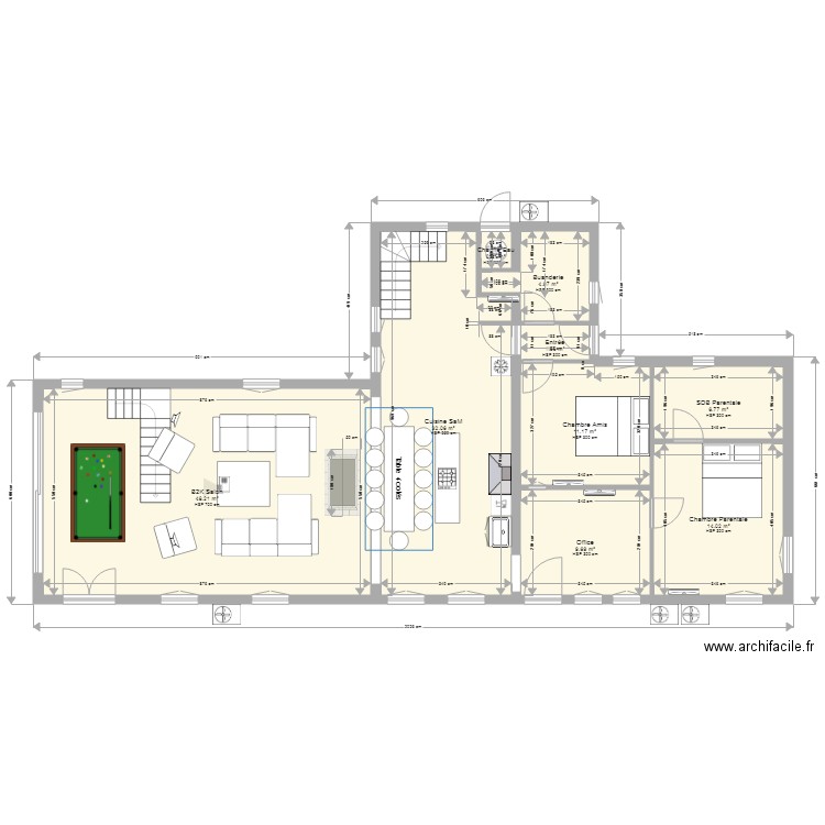 Plan Maison RdC 3. Plan de 0 pièce et 0 m2