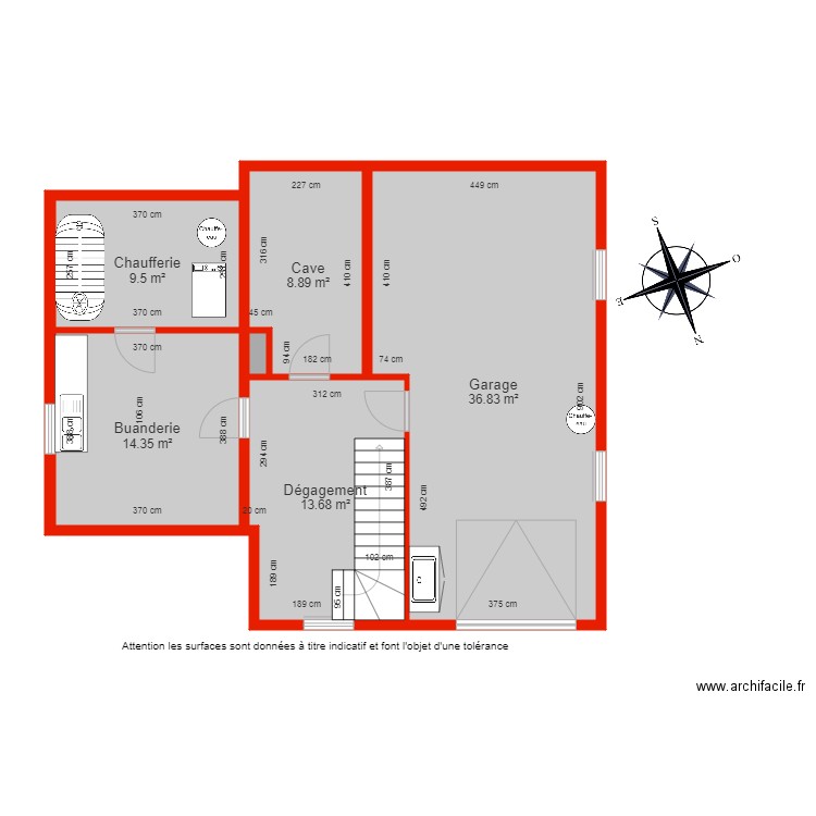 BI 6052 Sous sol côté. Plan de 0 pièce et 0 m2