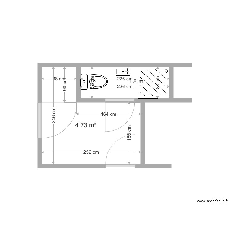 sdb 2. Plan de 0 pièce et 0 m2