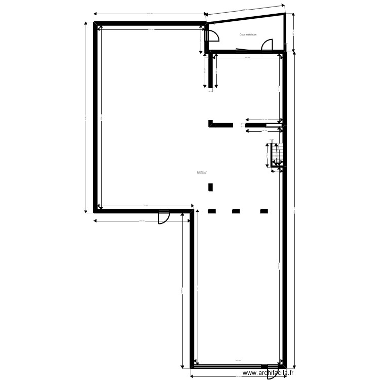 Malakoff 2 existant Jordan. Plan de 4 pièces et 301 m2