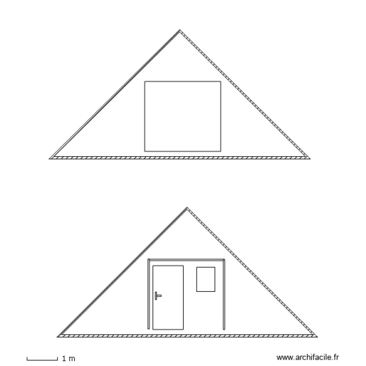 façade Nord Vaujany. Plan de façade Nord Vaujany. Plan de