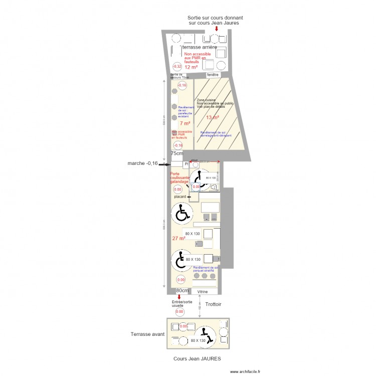 plan ACCESSIBILITE 02 04 2017. Plan de 0 pièce et 0 m2