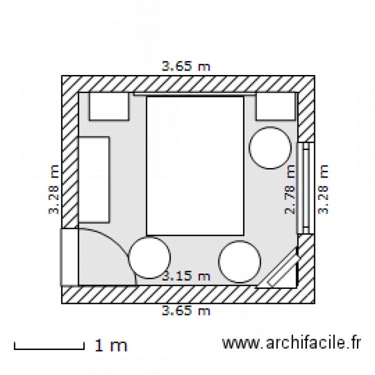 Chambre JG T3 Sarlat But Lit 140 X 190  V 18 Fév 2013. Plan de 0 pièce et 0 m2