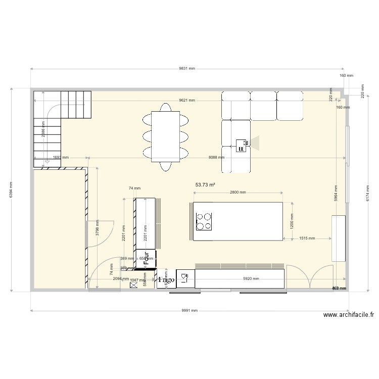 Maison Plan du RDC version vraiment Décalée. Plan de 0 pièce et 0 m2