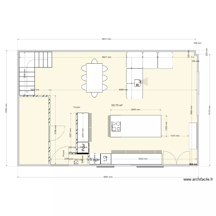 Maison Plan du RDC version vraiment D&eacute;cal&eacute;e. Plan de 