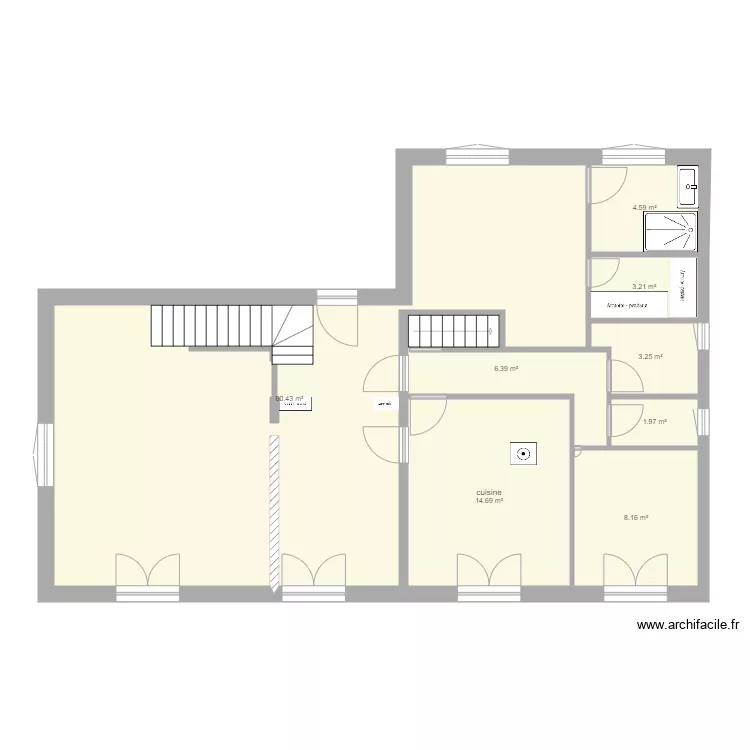 prades 2 rdc. Plan de 