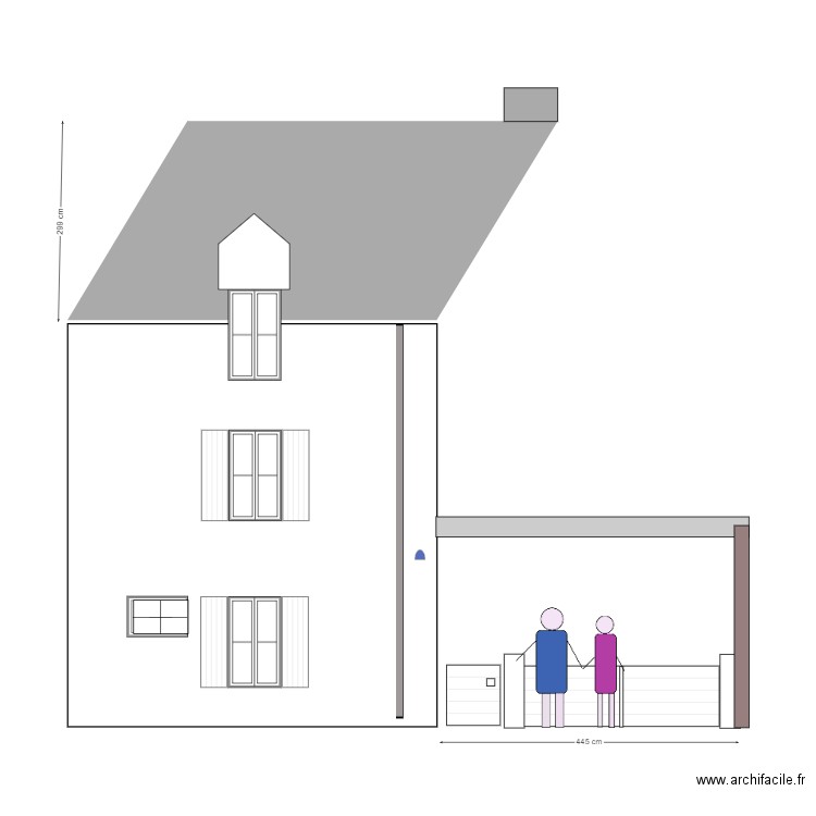 Marzan Facade Nord. Plan de 0 pièce et 0 m2