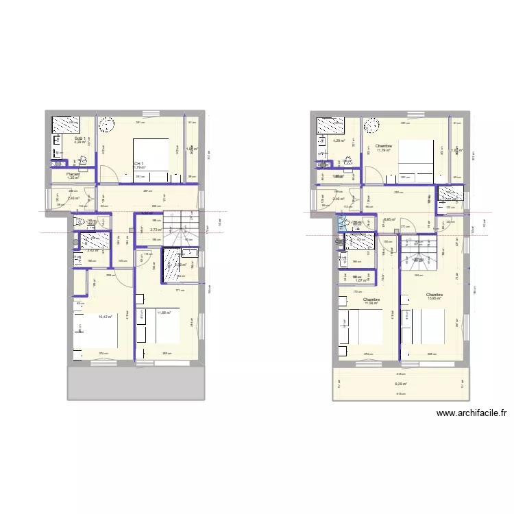 Les Menuires Sur elevation V3. Plan de 