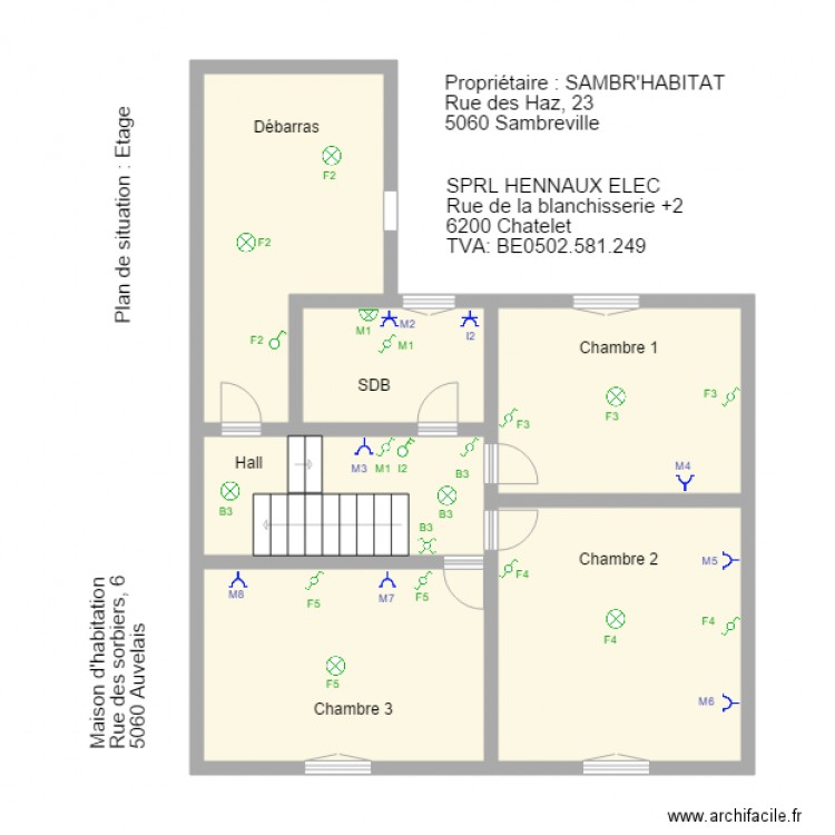 sorbiers 6 etage. Plan de 0 pièce et 0 m2