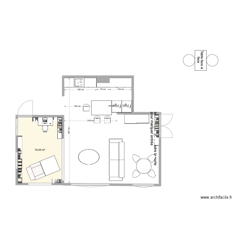 malakoff 3. Plan de 1 pièce et 10 m2