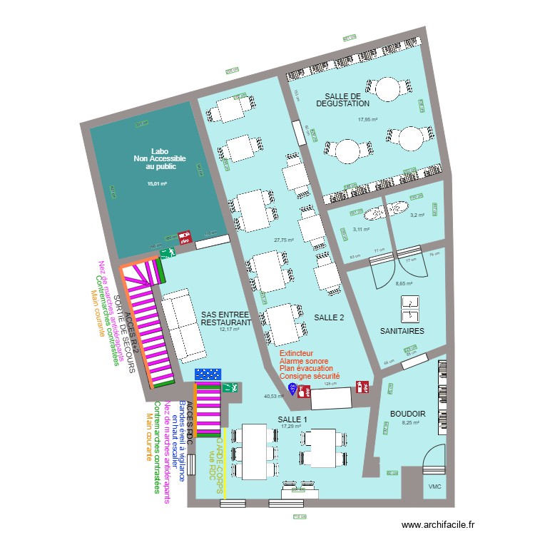 LES REMPARTS R1 APRES TRAVAUX. Plan de 0 pièce et 0 m2
