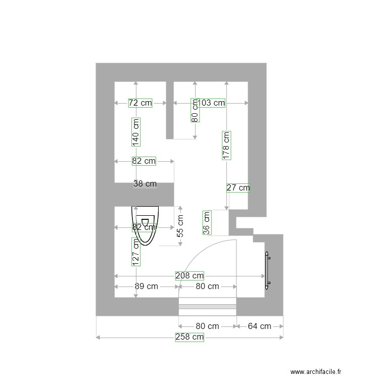 SdB Mauguio. Plan de 0 pièce et 0 m2