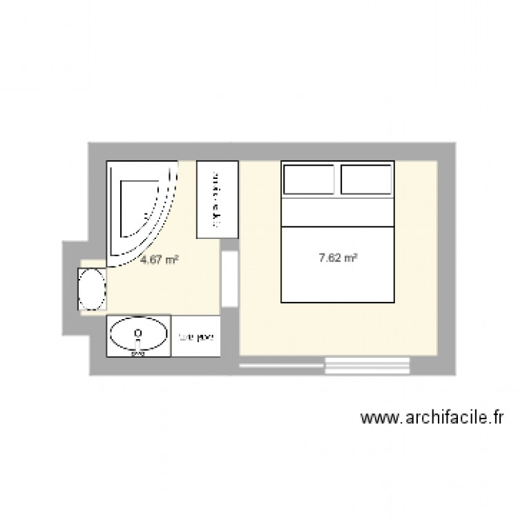 sdb. Plan de 0 pièce et 0 m2