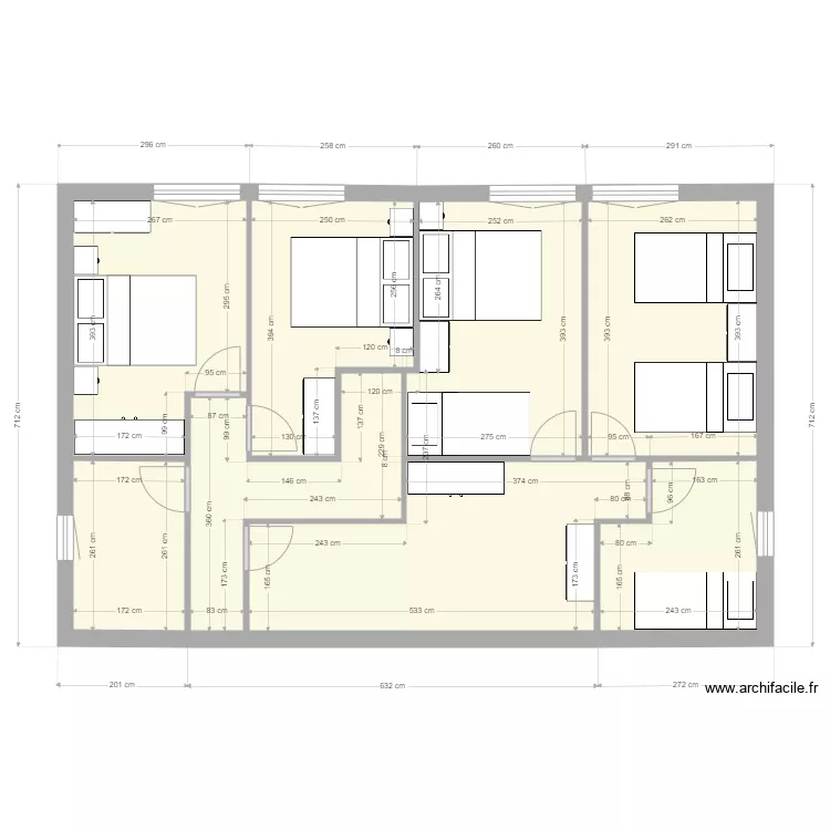 Gouy Etage meubl&eacute; 1. Plan de 