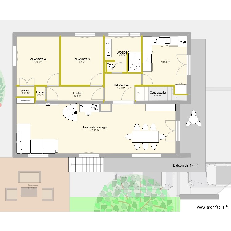 maison mont cenis. Plan de 44 pièces et 683 m2