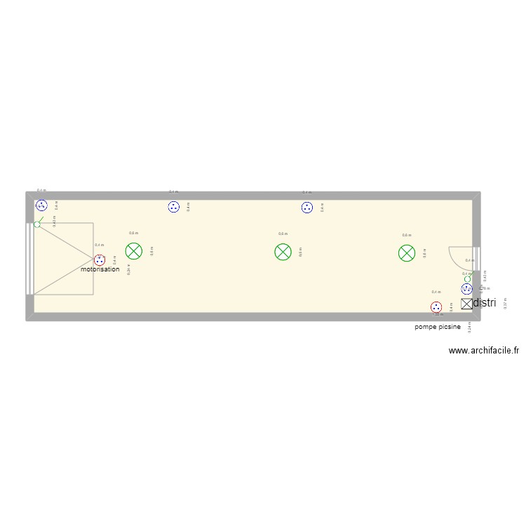 garage david . Plan de 1 pièce et 56 m2