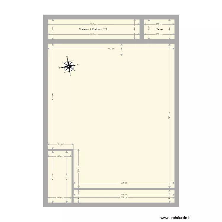 Ext&eacute;rieur Sans Piscine. Plan de 