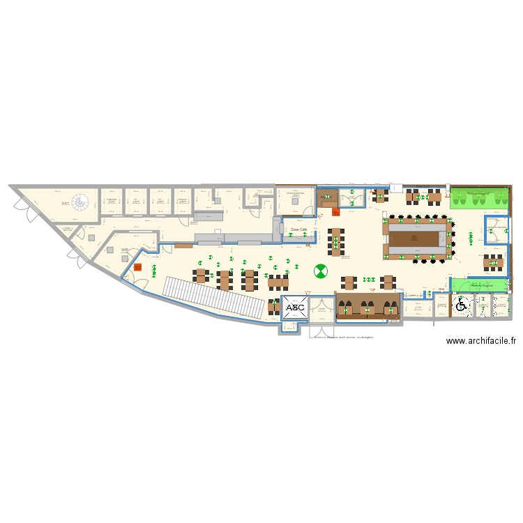 WOODS BOURGOIN vegetal. Plan de 21 pièces et 389 m2