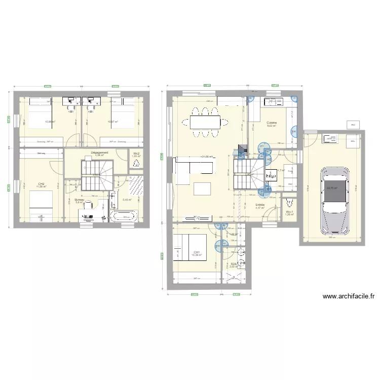 plan maison 2. Plan de 