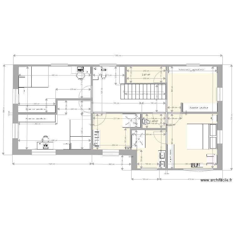 trégastel nouveau étage avec debors de toît. Plan de 0 pièce et 0 m2