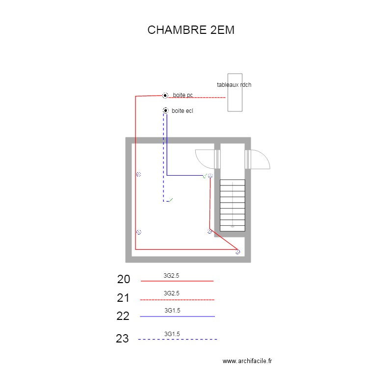 ADAM CHAMBRE 2EM. Plan de 0 pièce et 0 m2