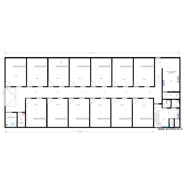 Etat projeté  Local Monchat  Général Elec RDC. Plan de 0 pièce et 0 m2