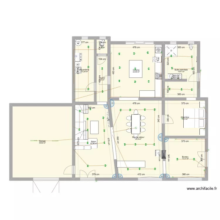 Maison 2. Plan de 
