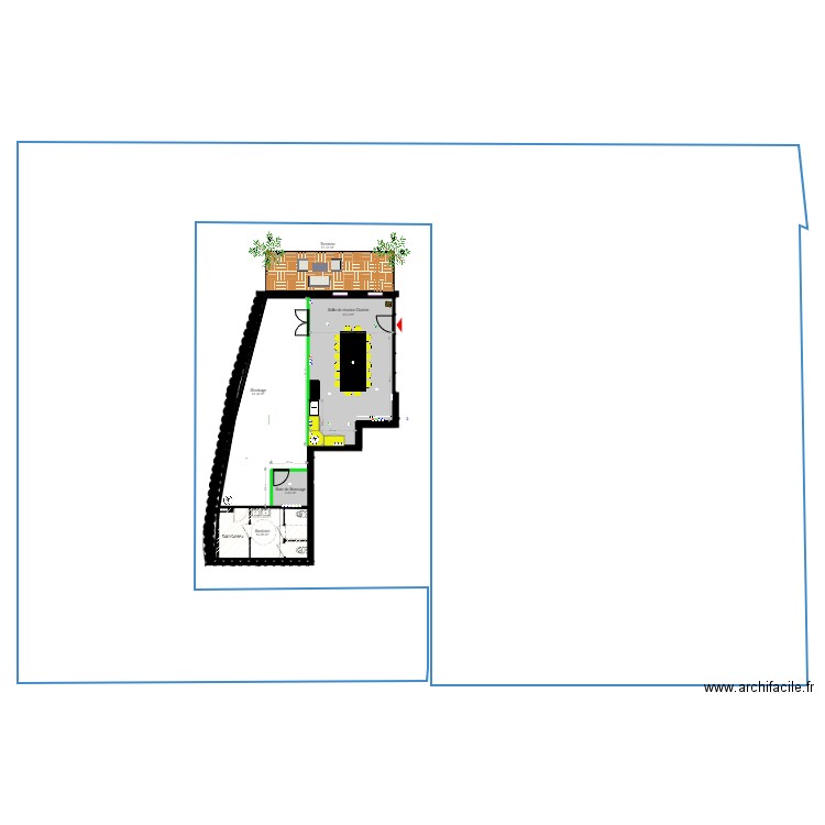 Bureau National RDJ. Plan de 8 pièces et 1322 m2