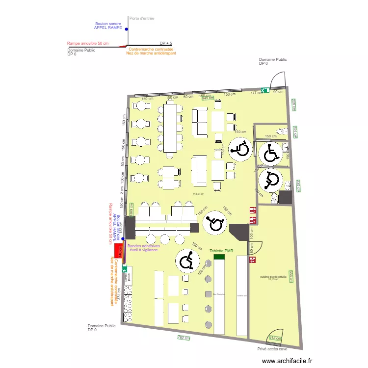CHEZ ALAIN APRES TRAVAUX ESPACE ROTATION. Plan de 