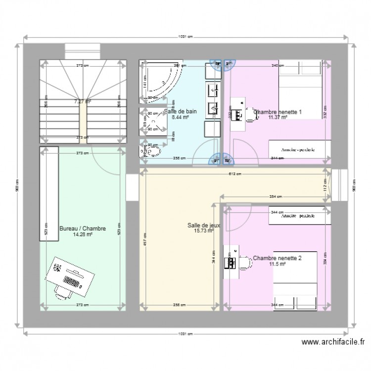Saint Myon 2eme Etage version 1. Plan de 0 pièce et 0 m2