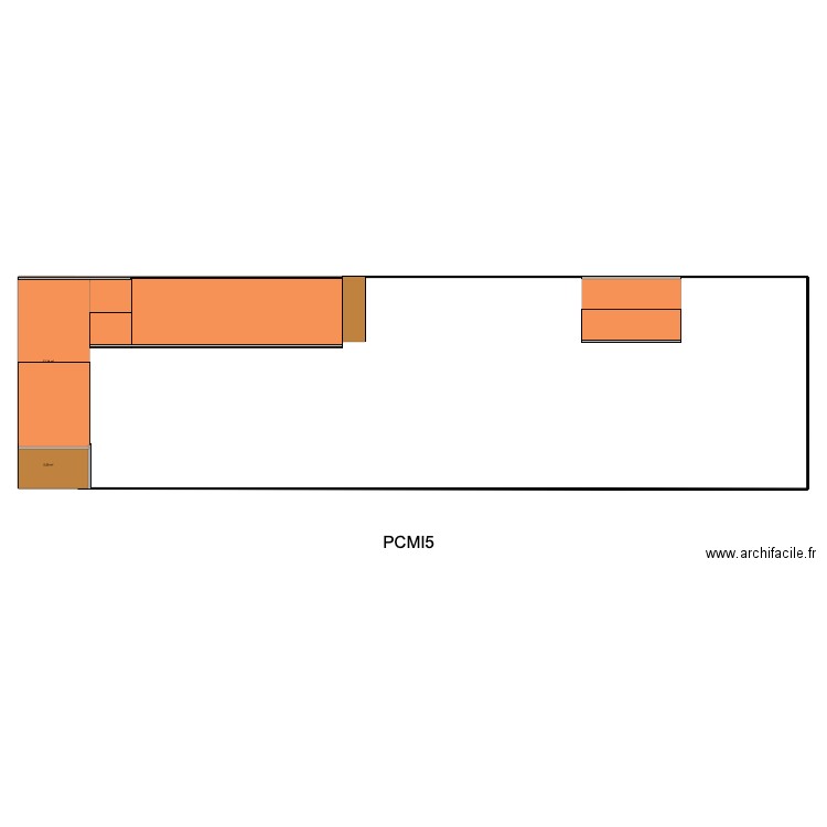 Actuelplan de toiture . Plan de 3 pièces et 71 m2