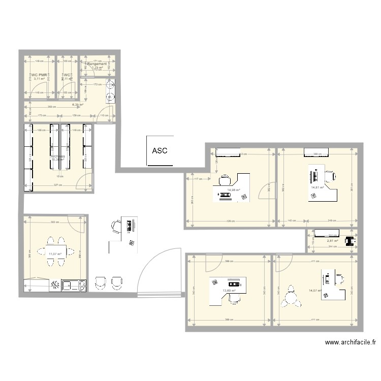 BUREAU. Plan de 0 pièce et 0 m2