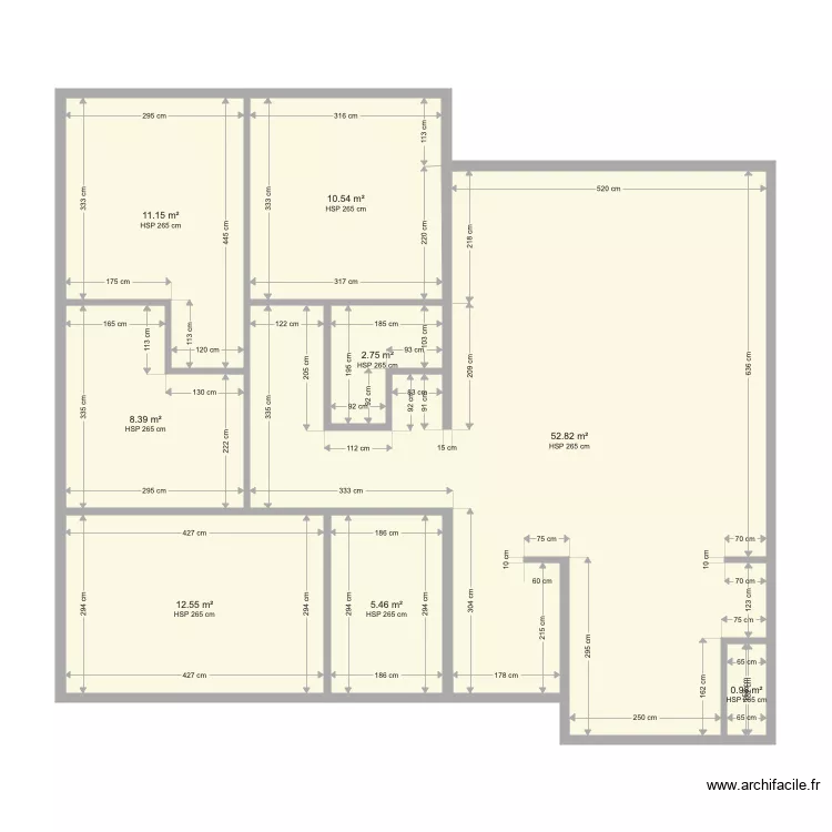 MINI 1 MODERN miroir 100m2. Plan de 