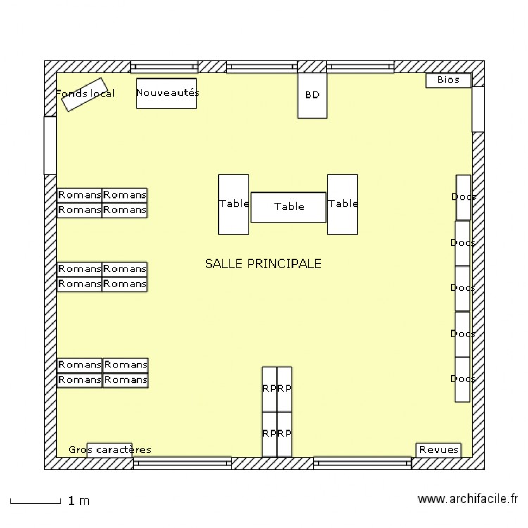 Mediatheque du BO - Salle principale. Plan de 0 pièce et 0 m2