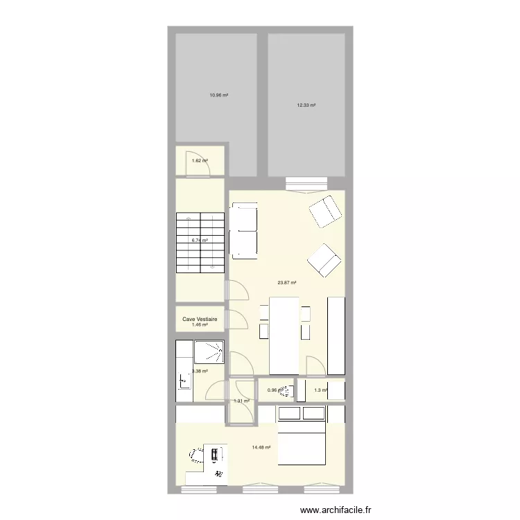 Tabellion 2e &eacute;tage version 3. Plan de 0 pièce et 0 m2