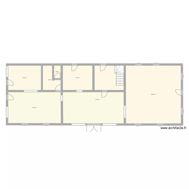 dun. Plan de 7  et 195 m²