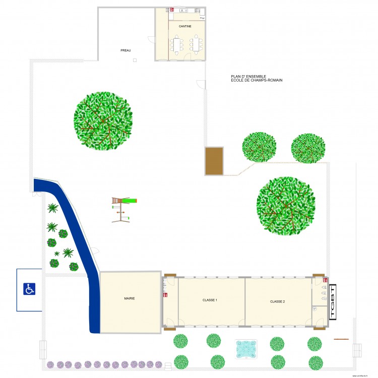 champs romain eccole 1 exter. Plan de 0 pièce et 0 m2