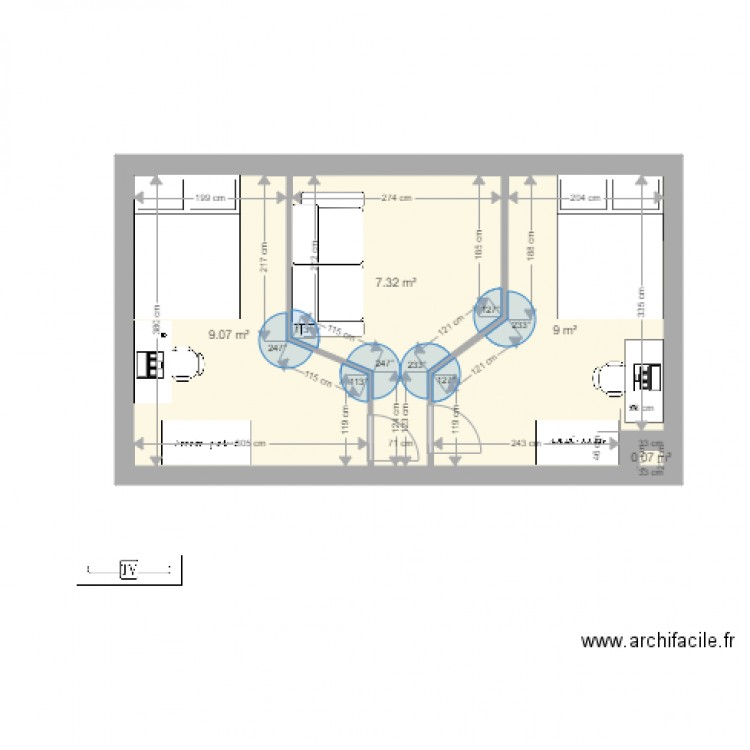 pièce principale coloc 2 bis. Plan de 0 pièce et 0 m2