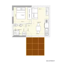 plan studio 30 m2