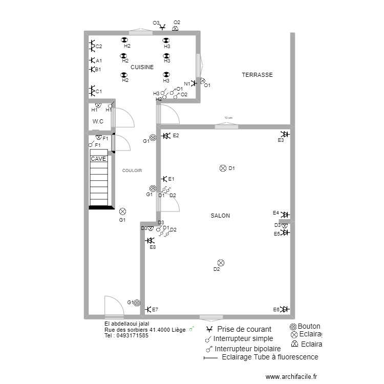 JAR. Plan de 3 pièces et 79 m2