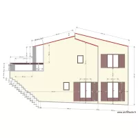 DP4 Fa&ccedil;ade sud est avec porte fen&ecirc;tre 