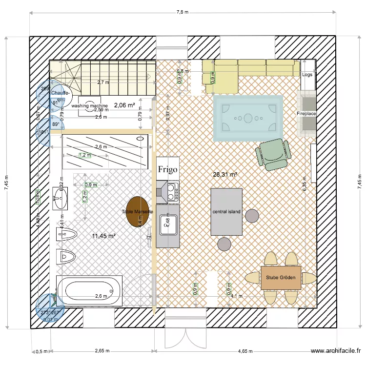 La Forge rez option 1. Plan de 