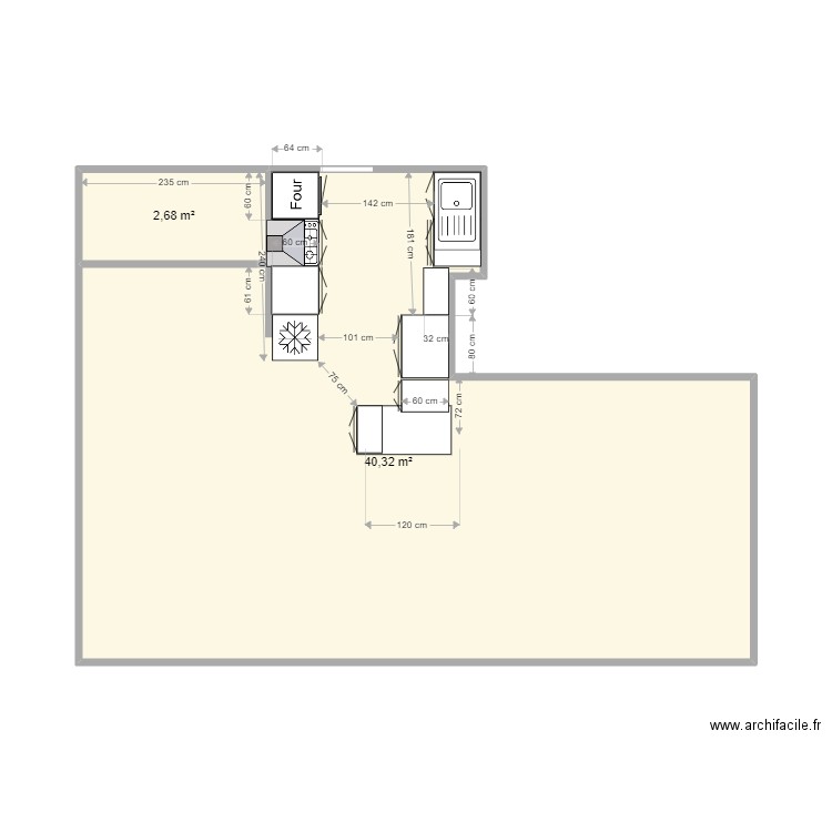 aménagement cuisine Tonton/ Martine 2. Plan de 0 pièce et 0 m2