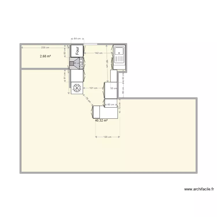 am&eacute;nagement cuisine Tonton/ Martine 2. Plan de 